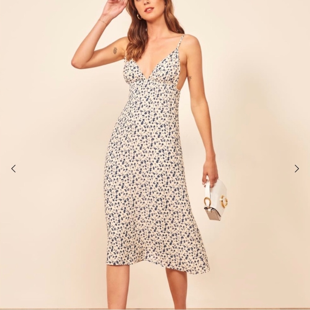 Reformation Blue and White Floral Maxi Dress